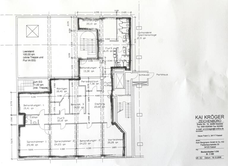 Praxisfläche zur Miete provisionsfrei 10,10 € 9 Zimmer 272,3 m² Bürofläche Mitte Kassel 34117