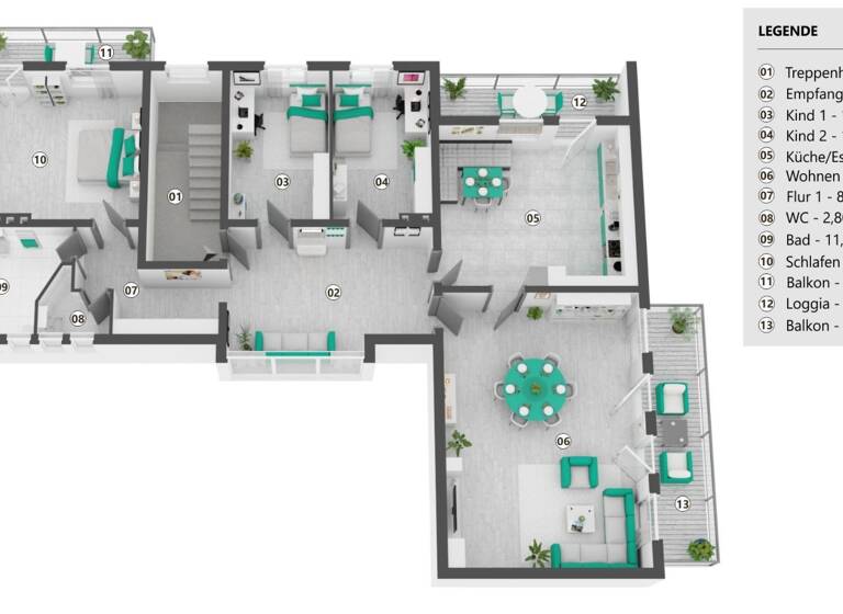 Wohnung zum Kauf 889.000 € 5 Zimmer 185 m²<br/>Wohnfläche 1.<br/>Geschoss Poll Köln 51105