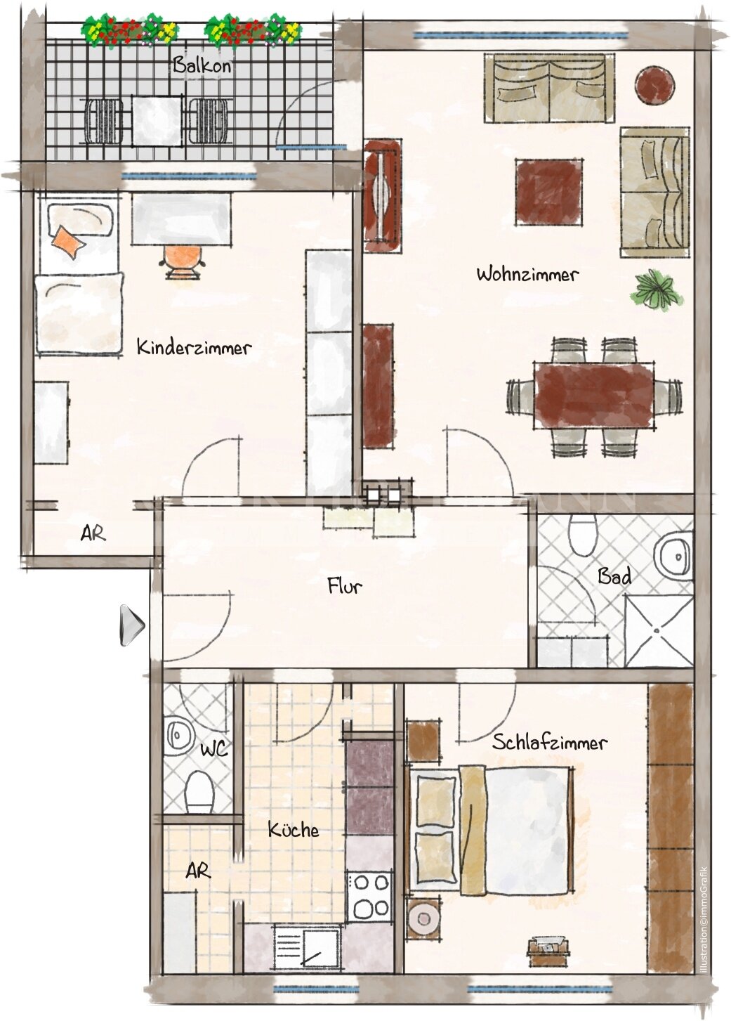 Wohnung zum Kauf provisionsfrei 133.000 € 3 Zimmer 73,7 m²<br/>Wohnfläche EG<br/>Geschoss Kaltenkirchen 24568