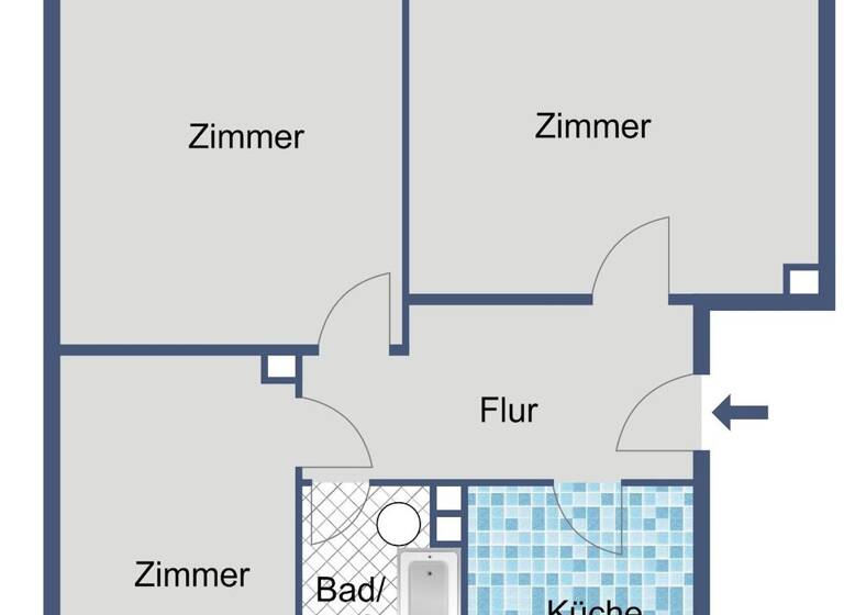Wohnung zur Miete 583 € 3 Zimmer 62,8 m² 2. Geschoss frei ab 01.05.2026 Friedrich-Ebert-Straße 62 Marburg 35039
