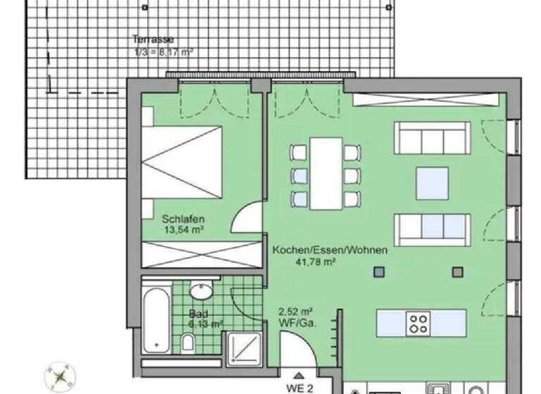 Terrassenwohnung zur Miete 1.400 € 2 Zimmer 72,1 m² EG Otterfing 83624