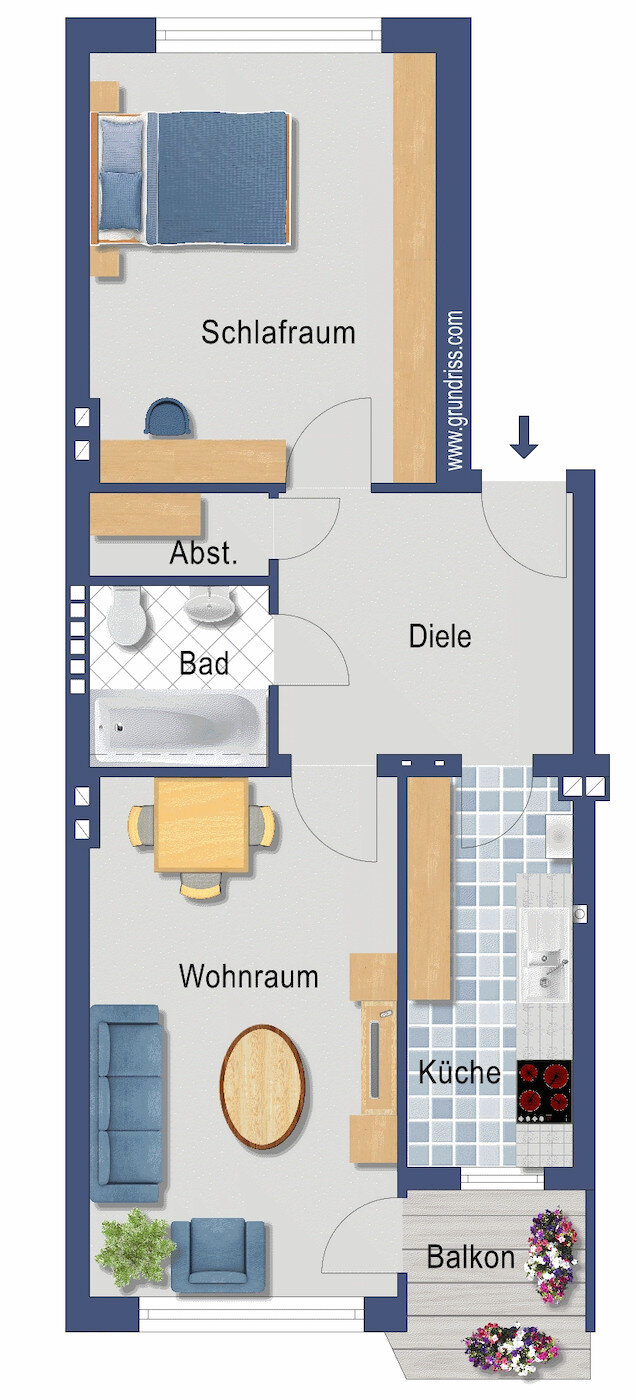 Wohnung zum Kauf 229.000 € 2 Zimmer 56 m²<br/>Wohnfläche Stadtmitte Düsseldorf 40211