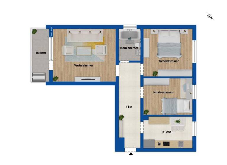 Wohnung zum Kauf 259.000 € 3 Zimmer 74 m² 2. Geschoss Forchheim Rheinstetten 76287