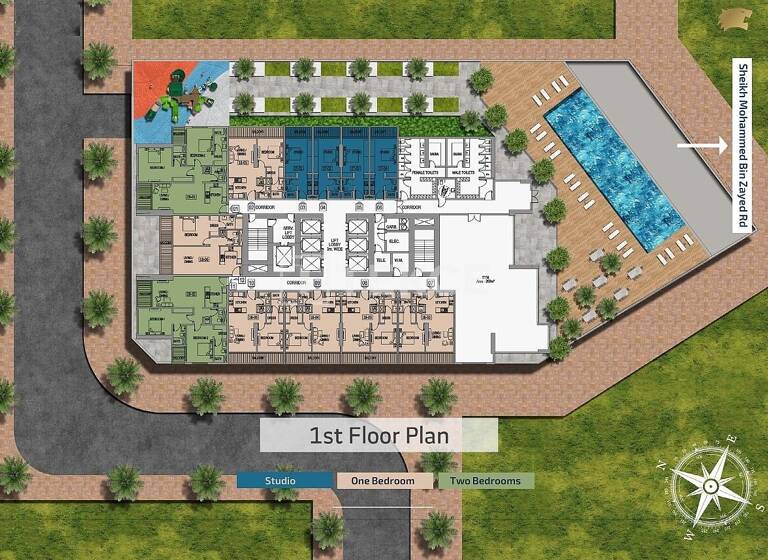 Studio zum Kauf 238.000 € 2 Zimmer 76 m² 8. Geschoss Dubai