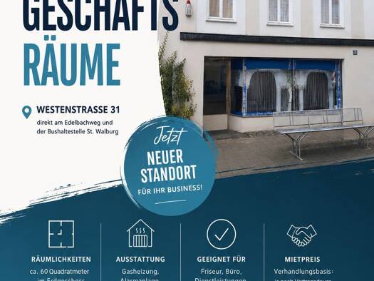 Büro zur Miete provisionsfrei 700 € 1 Zimmer 60 m² Bürofläche Eichstätt Eichstätt 85072