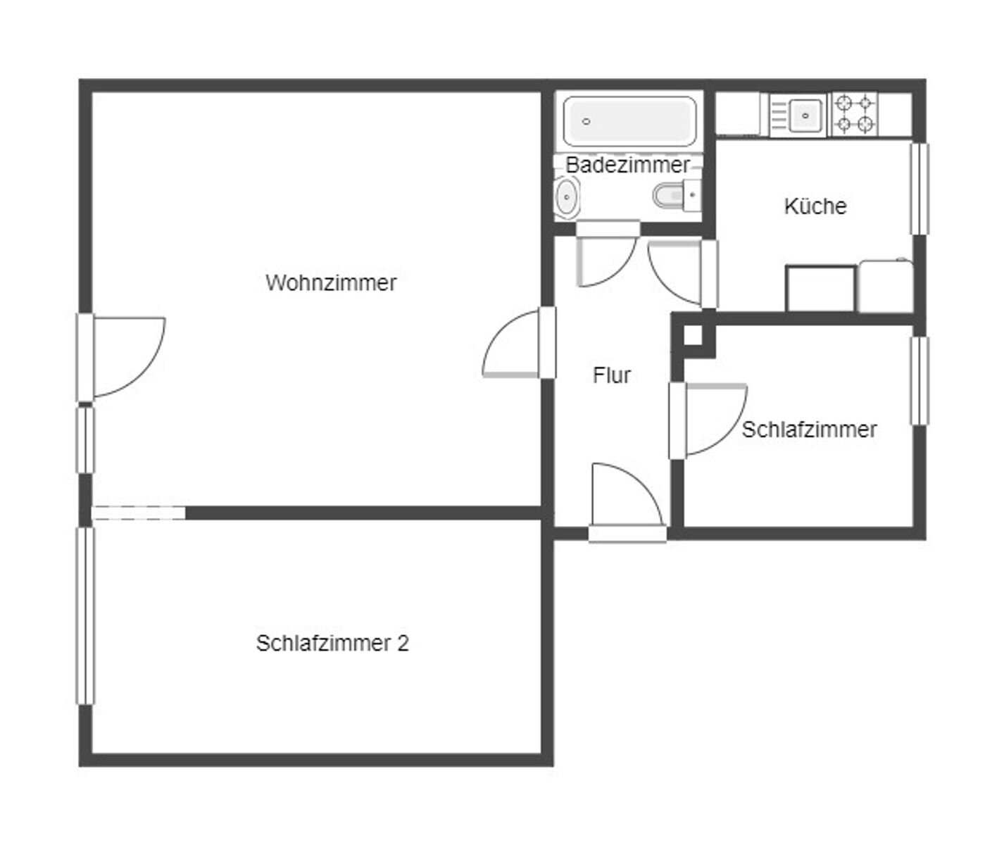 Wohnung zum Kauf 124.999 € 2,5 Zimmer 53,2 m²<br/>Wohnfläche 2.<br/>Geschoss Marli / Brandenbaum Lübeck 23566