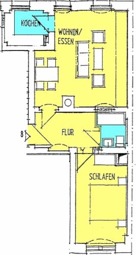 Wohnung zur Miete 490 € 2 Zimmer 54 m²<br/>Wohnfläche 2.<br/>Geschoss 01.02.2025<br/>Verfügbarkeit Hans-Sachs-Str. 34 Pieschen-Nord (Trachenberger Str.) Dresden 01129