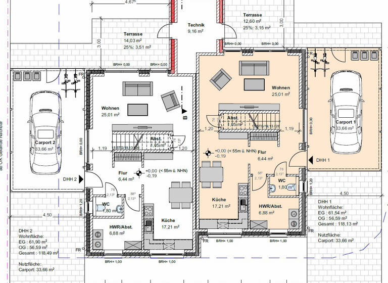 Doppelhaushälfte zum Kauf - Erstbezug provisionsfrei 365.000 € 4 Zimmer 118,1 m² 340 m² Grundstück Fürstenau 49584