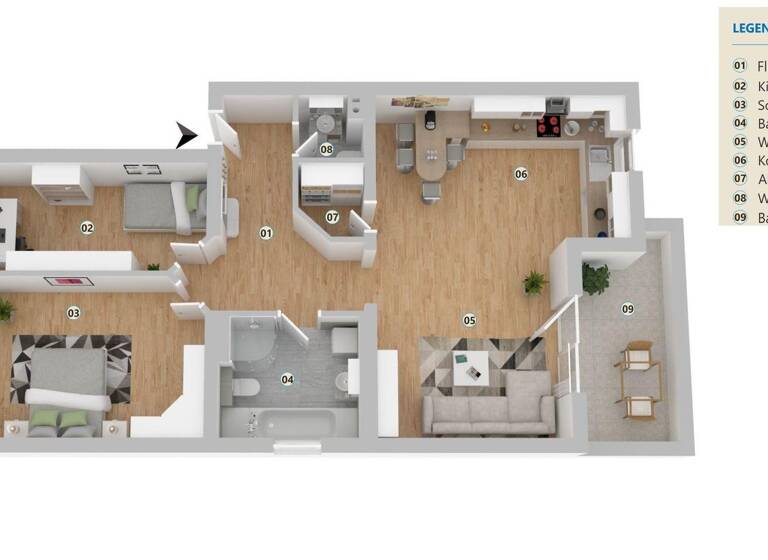 Wohnung zur Miete 750 € 3 Zimmer 85 m² 1. Geschoss frei ab 01.06.2026 Hölderlinstrasse 13A Hohenecken Kaiserslautern-Hohenecken 67661