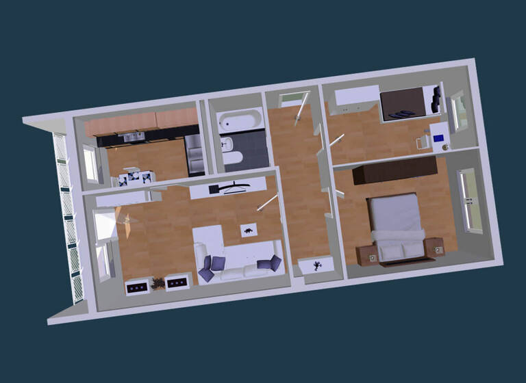 Wohnung zur Miete 412 € 3 Zimmer 71 m²<br/>Wohnfläche 4.<br/>Geschoss Max-Planck-Straße 24 Eckersbach Zwickau 08066