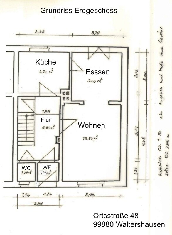 Doppelhaushälfte zum Kauf 175.000 € 4 Zimmer 82 m²<br/>Wohnfläche 425 m²<br/>Grundstück Waltershausen Waltershausen 99880