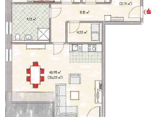 Wohnung zur Miete - Erstbezug 1.188 € 3 Zimmer 95,4 m² Rorup Dülmen 48249