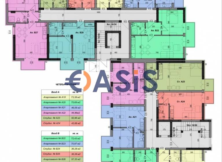 Studio zum Kauf provisionsfrei 95.500 € 3 Zimmer 73 m² 4. Geschoss kvartal Aureliya Nessebar 8230