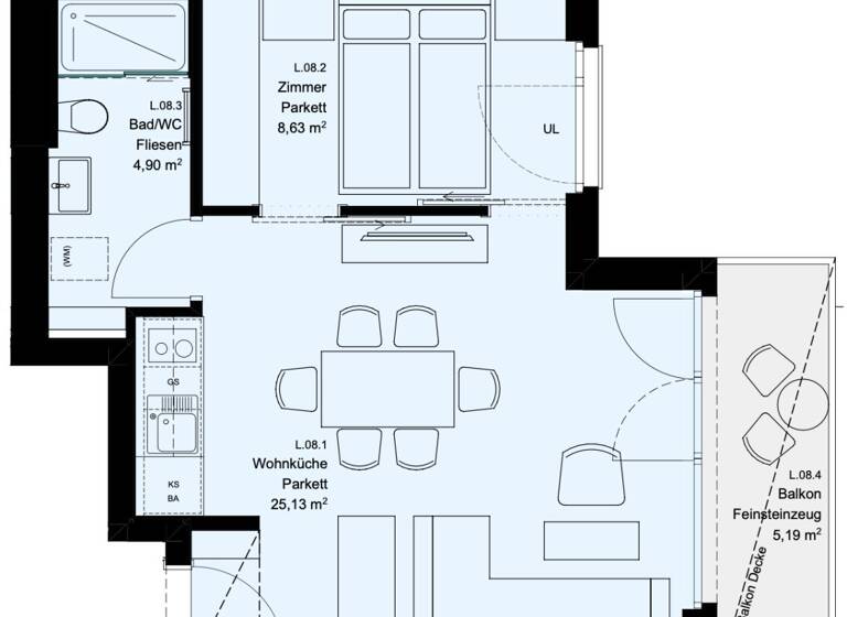Wohnung zur Miete - Erstbezug 863 € 2 Zimmer 40 m² 2. Geschoss Leebgasse Wien 1100
