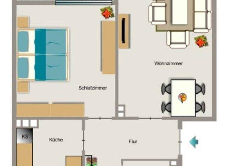 Wohnung zur Miete 382 € 2,5 Zimmer 54,5 m² 1. Geschoss Droste-Hülshoff-Straße 26 Obermarxloh Duisburg 47166