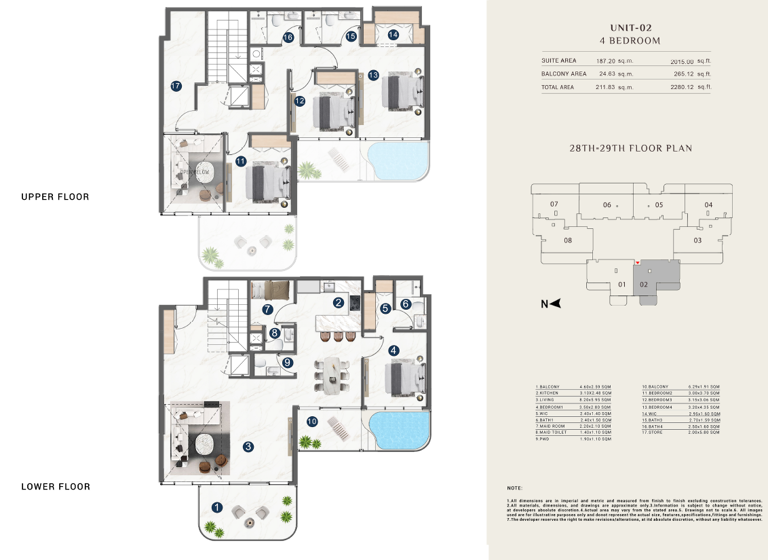 Penthouse zum Kauf provisionsfrei 1.217.202 € 5 Zimmer 211,8 m² Dubai