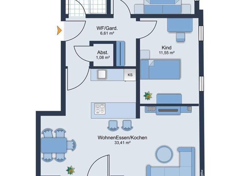 Wohnung zur Miete - Erstbezug 955 € 3 Zimmer 76,4 m² EG frei ab sofort Betriebsstraße 4 Natternberg Deggendorf 94469