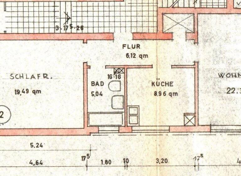 Wohnung zur Miete 900 € 2 Zimmer 62 m² 1. Geschoss U5, 26 Quadrate Mannheim 68161