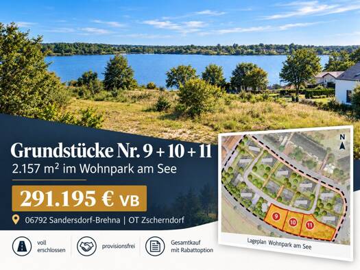 Grundstück zum Kauf provisionsfrei 291.195 € 2.157 m² Grundstück Zscherndorf Sandersdorf-Brehna 06794