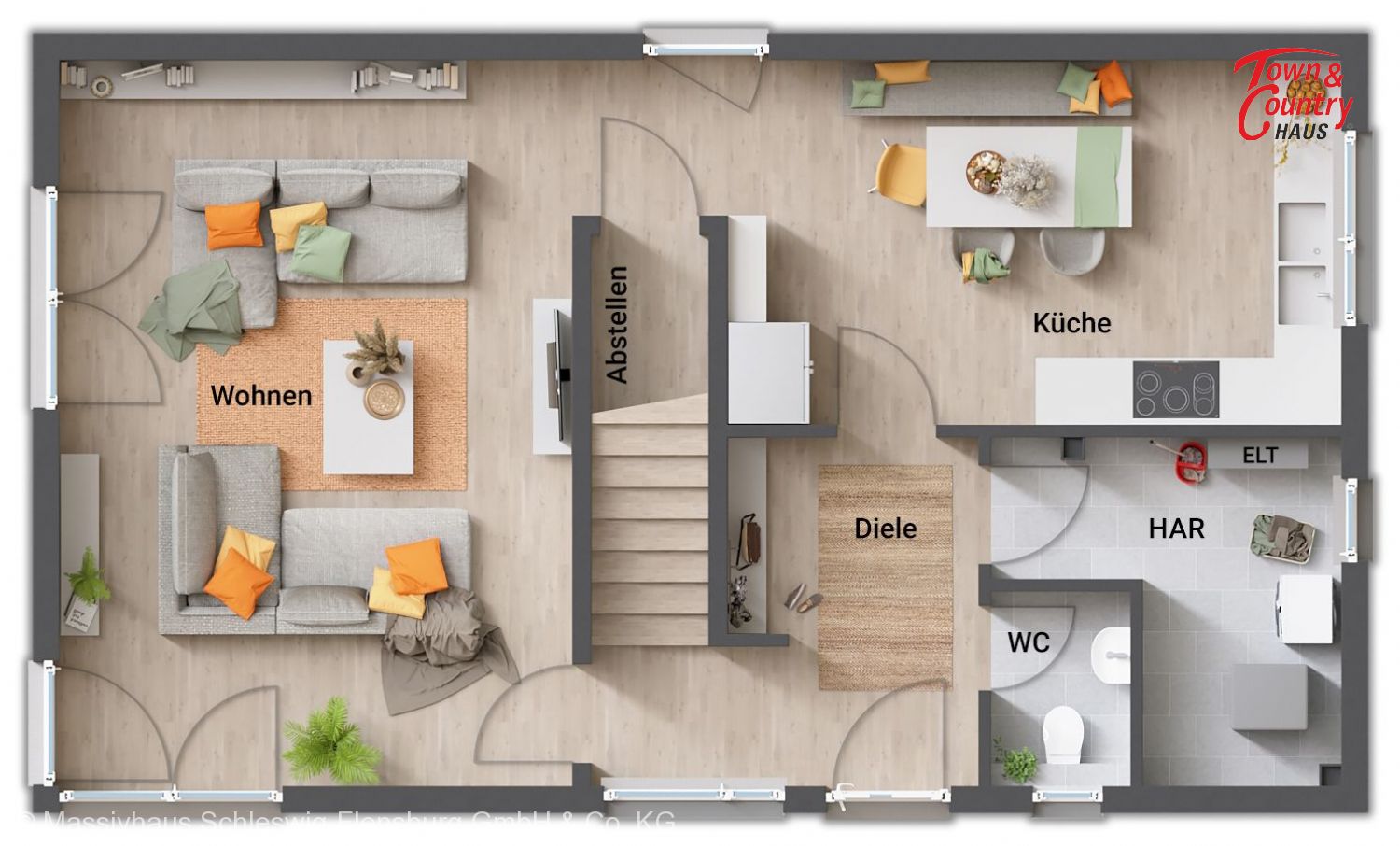 Stadthaus zum Kauf provisionsfrei 364.885 € 4 Zimmer 136 m²<br/>Wohnfläche 682 m²<br/>Grundstück Schuby 24850