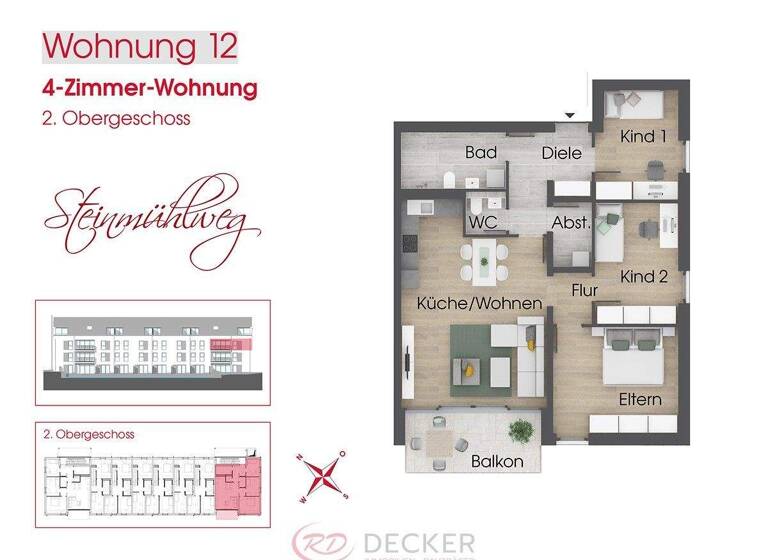 Wohnung zur Miete 1.300 € 4 Zimmer 94,4 m² Urfarn Wasserburg 83512