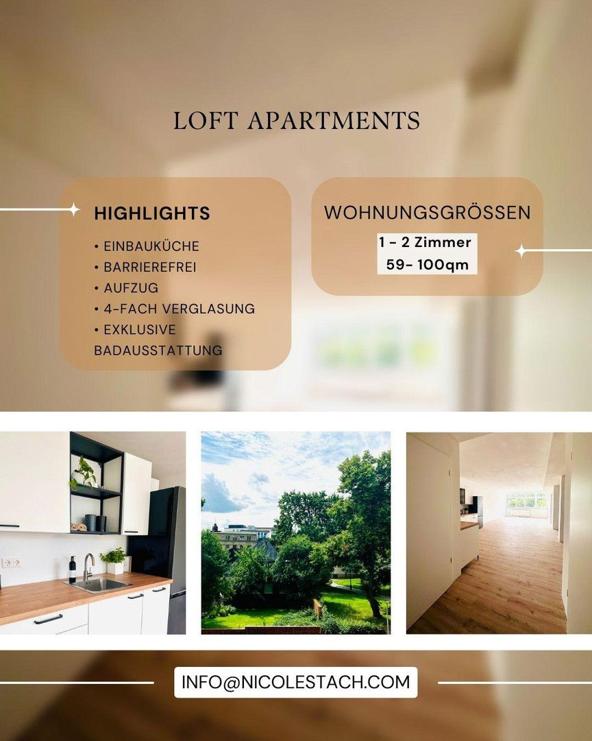 Loft zur Miete 790 € 2 Zimmer 73 m²<br/>Wohnfläche 1.<br/>Geschoss ab sofort<br/>Verfügbarkeit Kurfürstenwall 9-11 Innenstadt Recklinghausen 45657