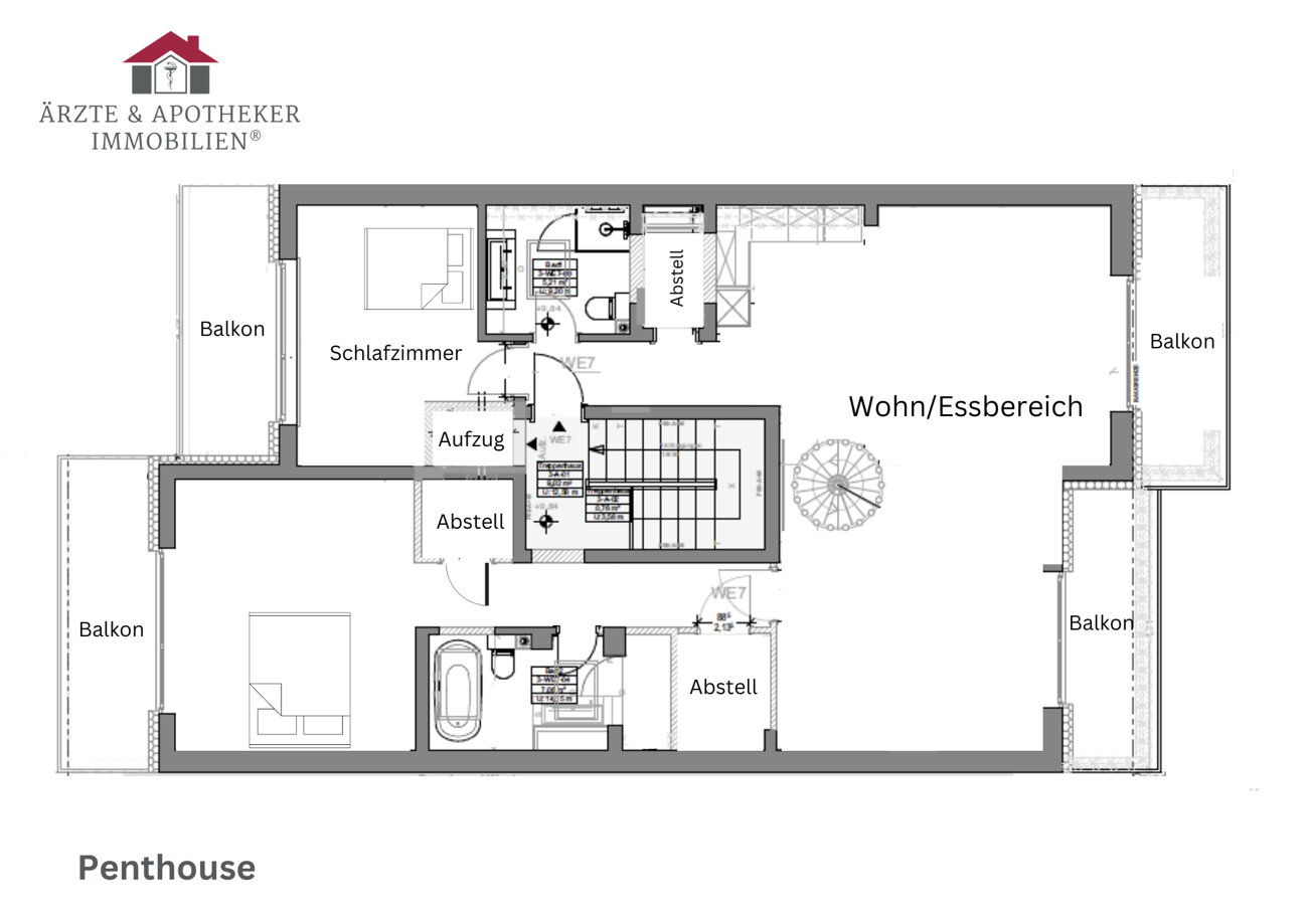 Penthouse zum Kauf 2.195.000 € 3 Zimmer 141,8 m²<br/>Wohnfläche Winterhude Hamburg Winterhude 22301