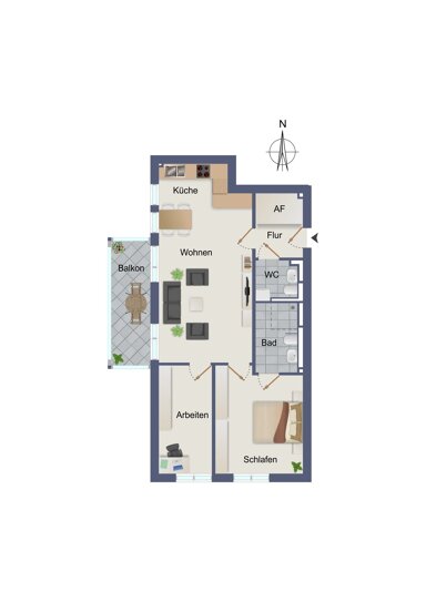 Wohnung zur Miete 1.680 € 3 Zimmer 105 m² 4. Geschoss frei ab sofort Mälzereistr. 4 Maxfeld Nürnberg 90409