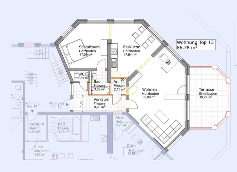 Wohnung zur Miete - Erstbezug 1.336 € 2 Zimmer 87 m² 1. Geschoss Grödig 5082