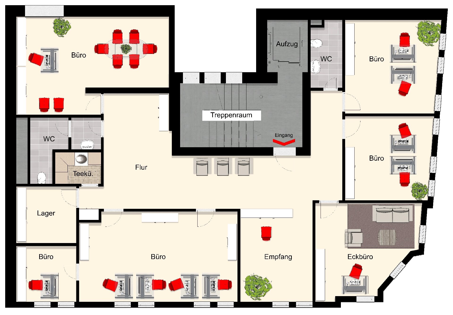 Bürogebäude zur Miete 1.399 € 6 Zimmer 178 m²<br/>Bürofläche Unna - Mitte Unna 59423