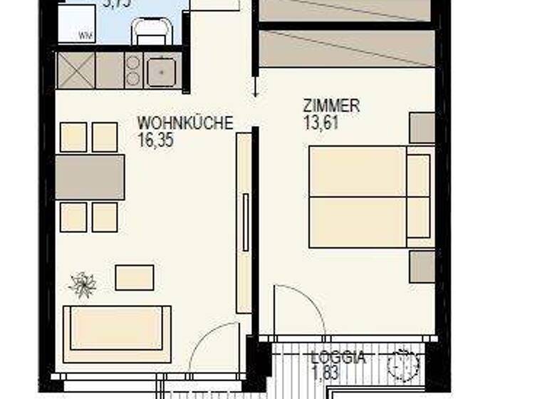 Wohnung zum Kauf - Erstbezug 574.400 € 2 Zimmer 42,9 m² 4. Geschoss frei ab 01.12.2026 Wien / Wien 3., Landstraße 1030