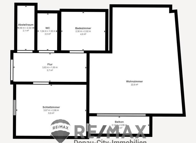 Wohnung zur Miete 1.075 € 2 Zimmer 49,5 m² 2. Geschoss Mödling 2340