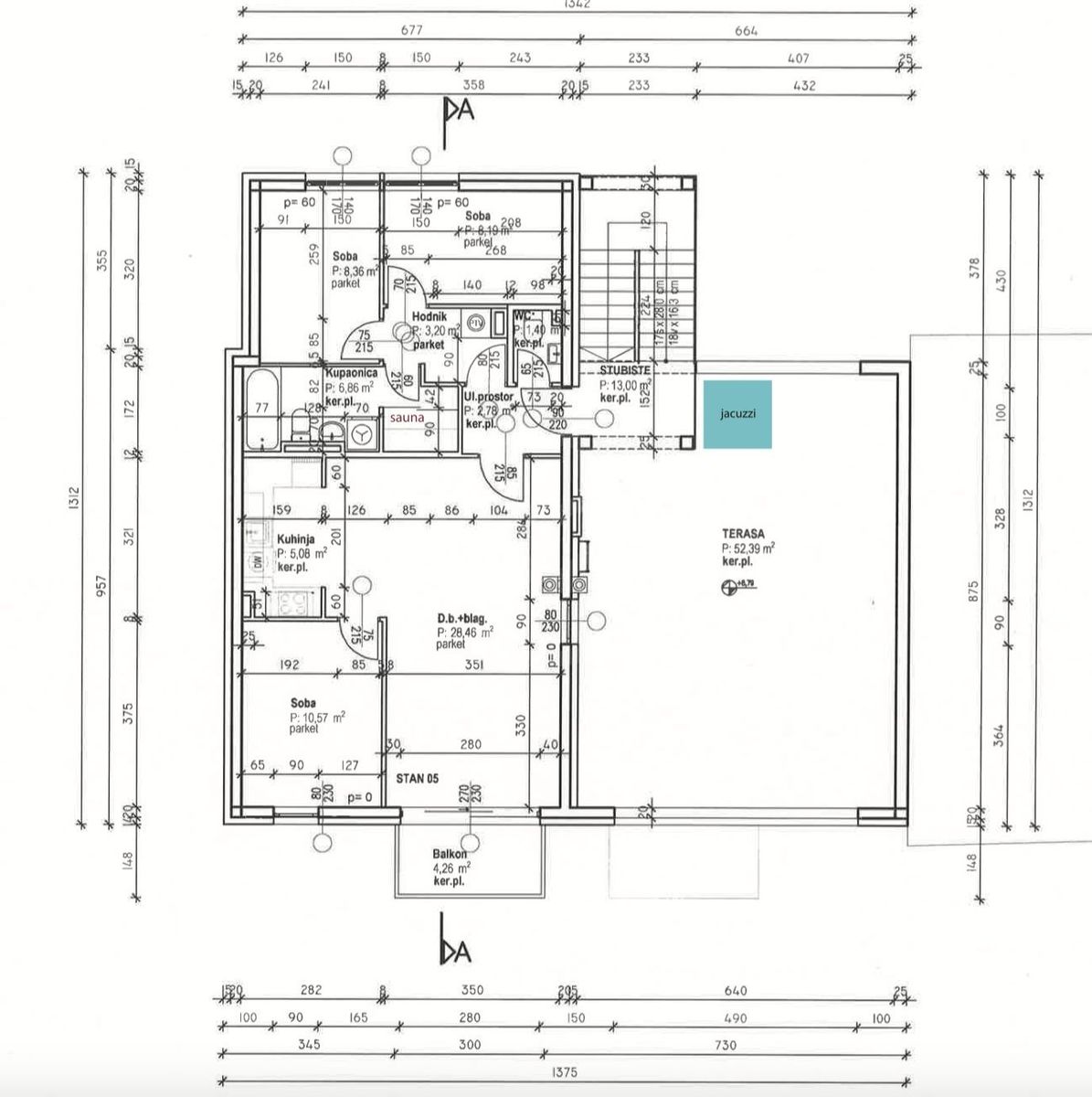 Wohnung zum Kauf 483.000 € 4 Zimmer 115 m²<br/>Wohnfläche 3.<br/>Geschoss Tresnjevka - north