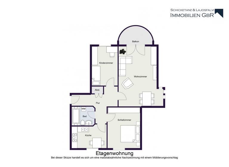 Wohnung zum Kauf 169.000 € 3 Zimmer 74,7 m² Gerichshain Machern 04827