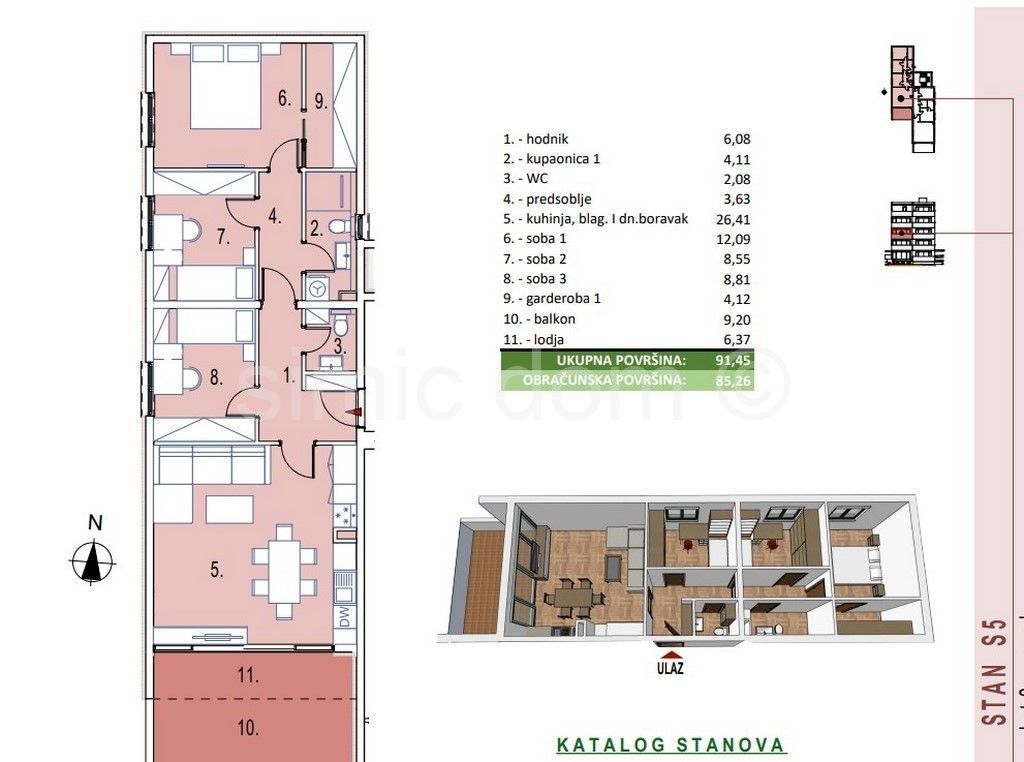 Wohnung zum Kauf 331.128 € 3 Zimmer 92 m²<br/>Wohnfläche 2.<br/>Geschoss Seget