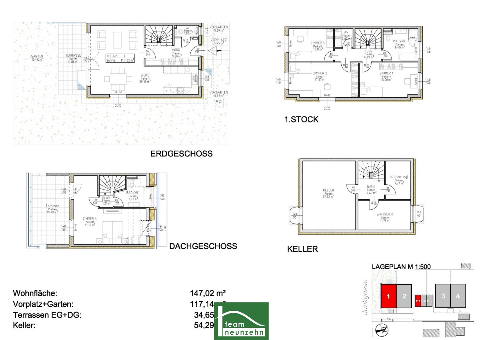 Einfamilienhaus zum Kauf provisionsfrei 779.000 € 5 Zimmer 147,8 m²<br/>Wohnfläche Junkgasse 9-11 Wien 1220