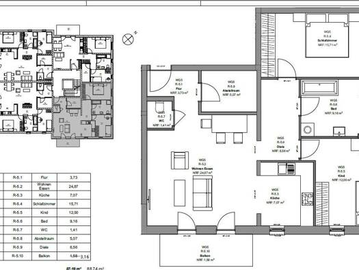 Wohnung zur Miete 1.100 € 3 Zimmer 88,8 m² frei ab 01.03.2026 Waren 17192