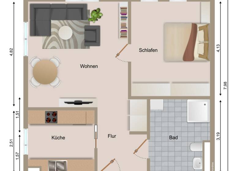 Wohnung zum Kauf 250.000 € 2 Zimmer 53 m²<br/>Wohnfläche Plochingen 73207