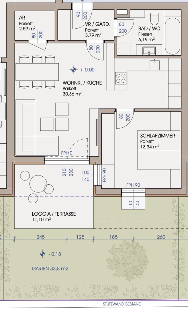 Wohnung zum Kauf provisionsfrei 352.800 € 2 Zimmer 56,3 m²<br/>Wohnfläche EG<br/>Geschoss Henndorf am Wallersee 5302