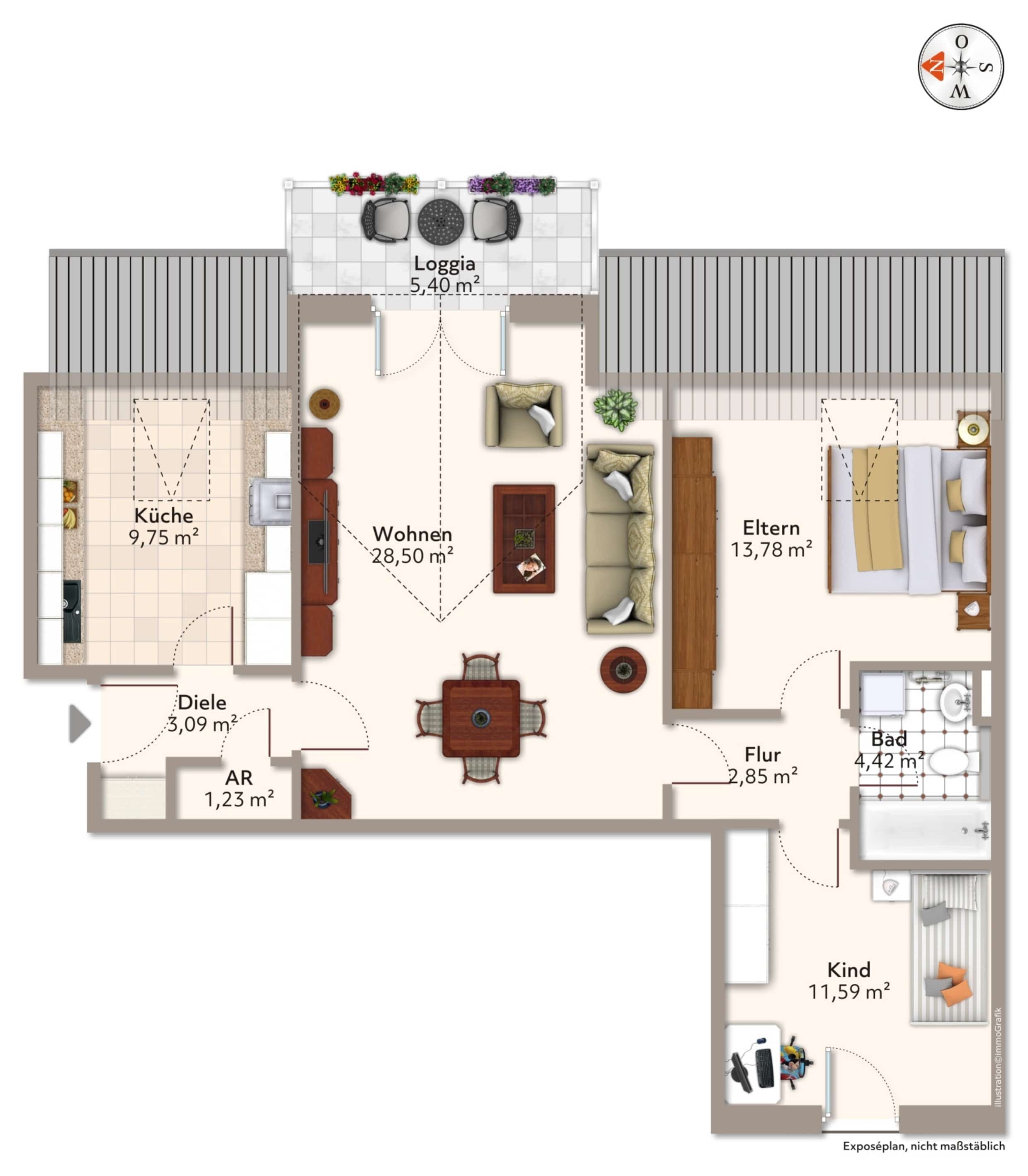 Wohnung zur Miete 515 € 3 Zimmer 79,3 m²<br/>Wohnfläche 2.<br/>Geschoss ab sofort<br/>Verfügbarkeit Damaschkeweg 35 Gröningen Gröningen 39397