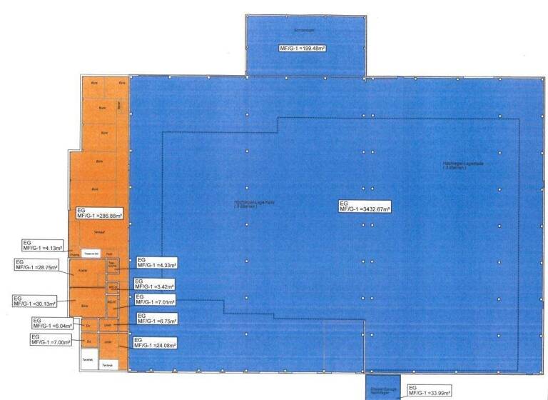 Lagerhalle zur Miete provisionsfrei 3,50 € 3.666 m² Lagerfläche Lampertswalde 01561