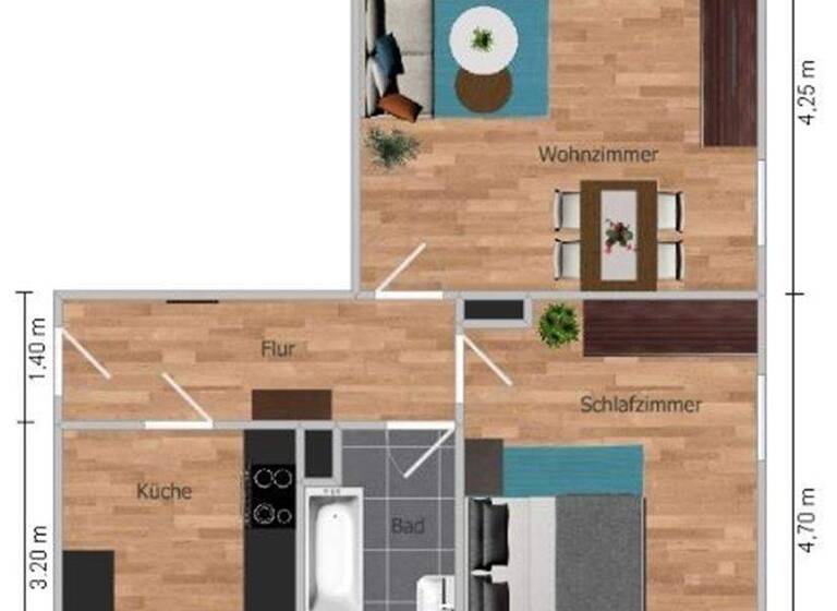 Wohnung zur Miete 420 € 2 Zimmer 57,3 m² 1. Geschoss Grazer Straße 5 Spremberg 03130