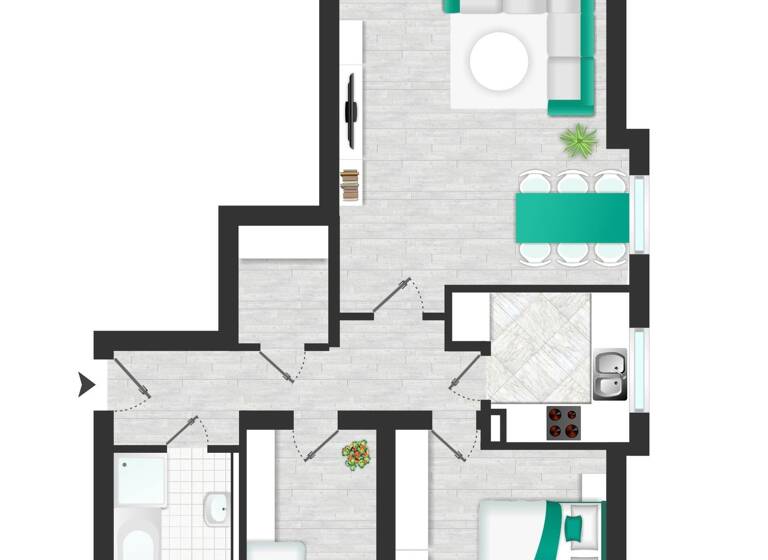 Wohnung zum Kauf 275.000 € 3 Zimmer 78,3 m²<br/>Wohnfläche ab sofort<br/>Verfügbarkeit Hauptstr 20a Elmenhorst Elmenhorst/Lichtenhagen 18107