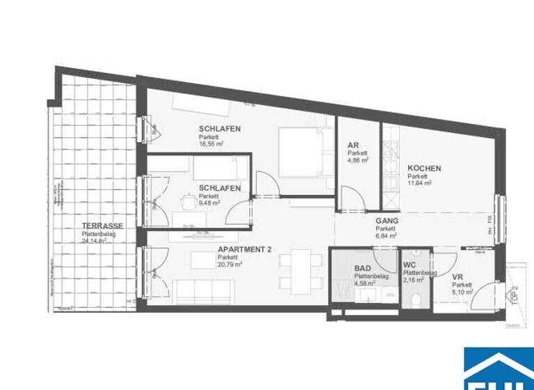 Wohnung zum Kauf - Erstbezug 485.630 € 3 Zimmer 82 m² EG Wien 1220