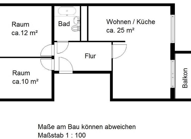 Wohnung zur Miete nur mit Wohnberechtigungsschein 384 € 3 Zimmer 56,5 m² 3. Geschoss Dresdener Str. 6 Silberhöhe Halle (Saale) 06132