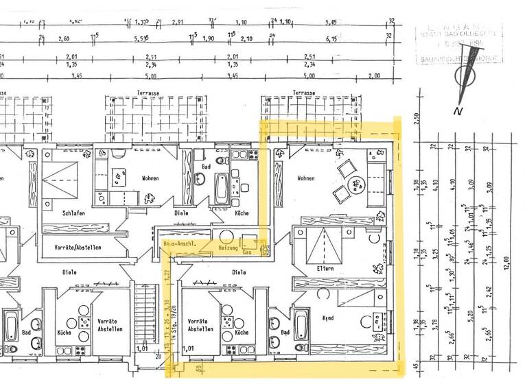 Terrassenwohnung zur Miete 950 € 3 Zimmer 95 m² Geschoss EG/3 frei ab sofort Bad Oldesloe 23843