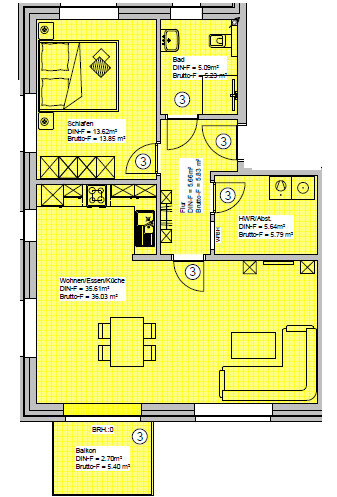 Wohnung zum Kauf 272.500 € 2 Zimmer 68,3 m²<br/>Wohnfläche Edewecht Edewecht 26188