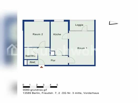 Wohnung zur Miete Tauschwohnung 500 € 2 Zimmer 61 m² 2. Geschoss Spandau Berlin 13589