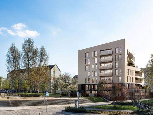 Wohnung zum Kauf - Erstbezug provisionsfrei 628.460 € 3 Zimmer 93,8 m² Geschoss 2/7 frei ab 30.06.2028 Wilsdruffer Vorstadt/Seevorstadt-West Ortsamtsbereich Altstadt 01067