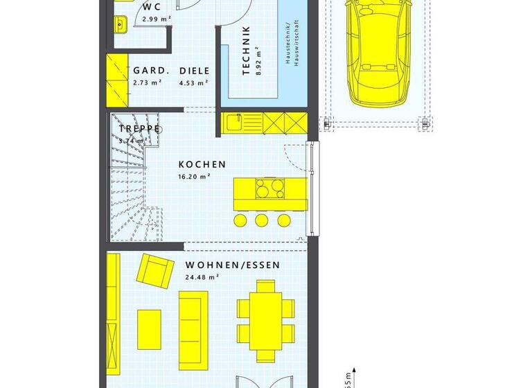 Doppelhaushälfte zum Kauf provisionsfrei 618.440 € 4 Zimmer 125 m² 400 m² Grundstück Mittelbiberach 88441